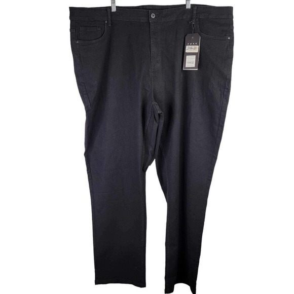 The Perfect Jean NYC Mens Size Big Tall 50X36 Athletic Fit Stretch Black New - Picture 2 of 10